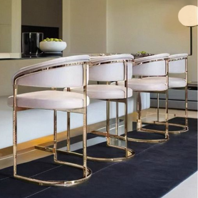 Chloé barstool Matte Gold