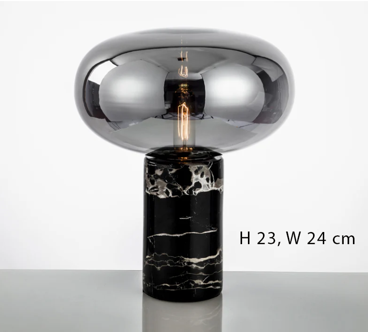 Oval Glass Table Lamp