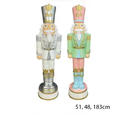 Nutcracker Figurines - White and Lime