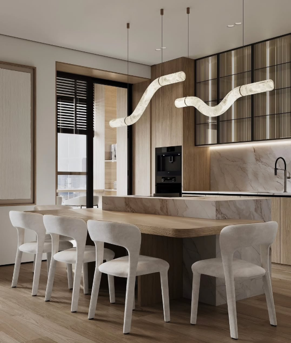 White Alabaster Ribbon LED Light