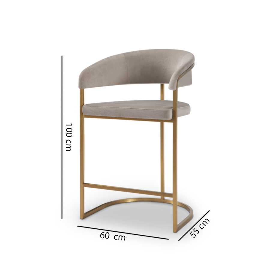 Chloé barstool Matte Gold