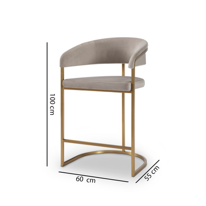 Chloé barstool Matte Gold