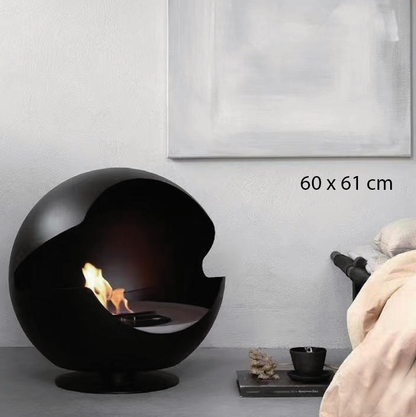 Fireplace Black Spherical
