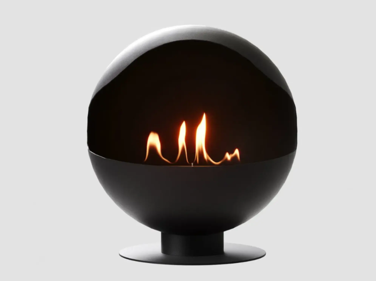 Fireplace Black Spherical