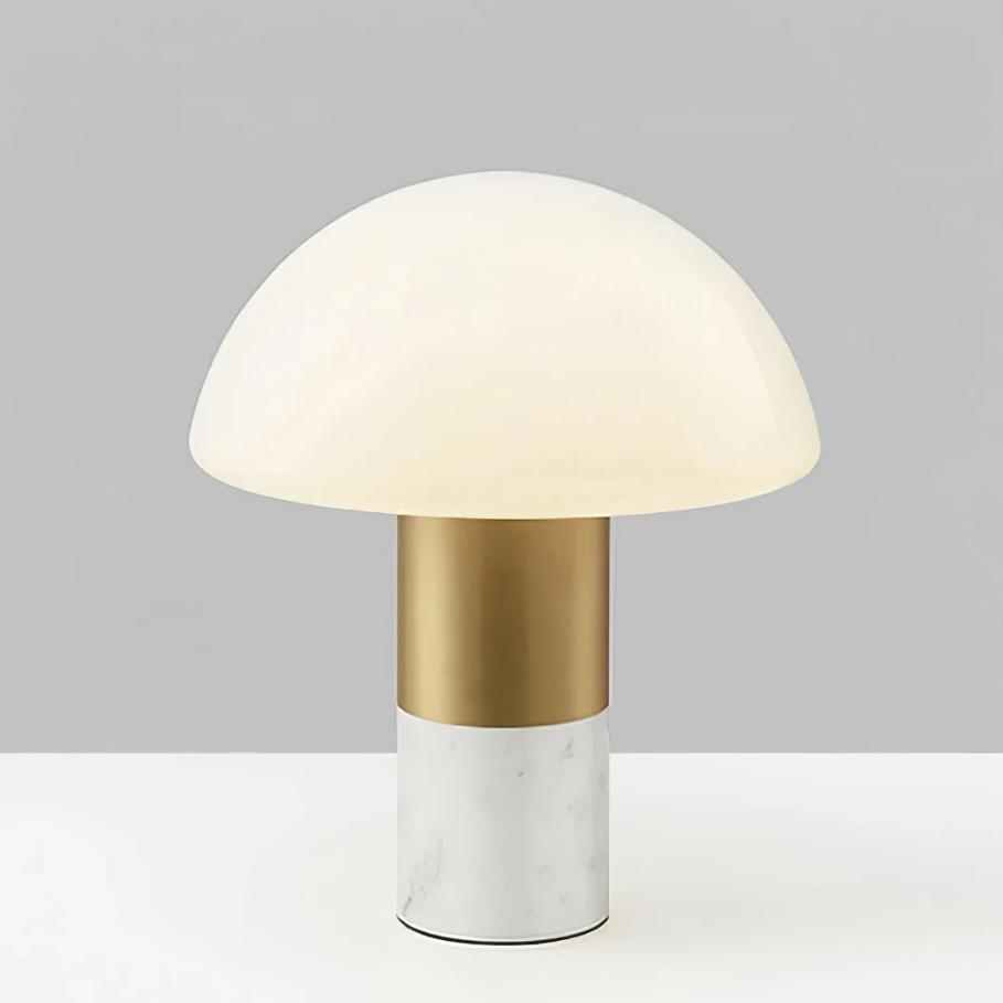 Lamp - Benjara Lumina 15 Inch Table Lamp, Antique Brass Metal