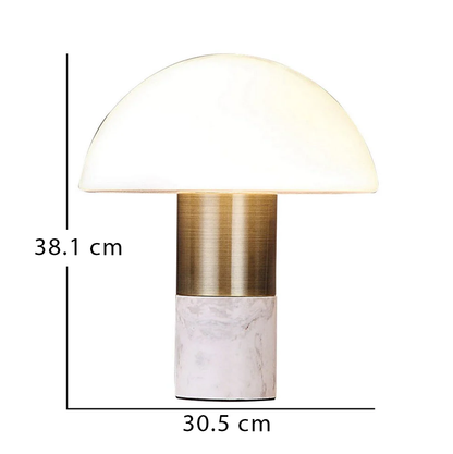 Lamp - Benjara Lumina 15 Inch Table Lamp, Antique Brass Metal