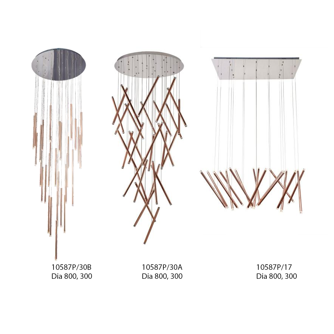 Light Metal Chandelier Lighting Water Pipe Tube Pendant Lamp