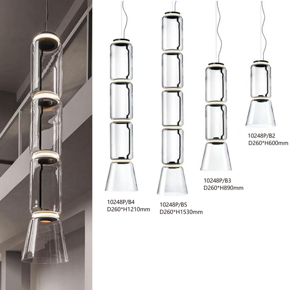 Noctambule Suspension Low Cylinder Pendant Lamp