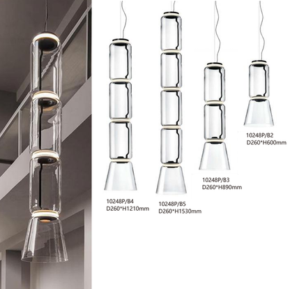 Noctambule Suspension Low Cylinder Pendant Lamp