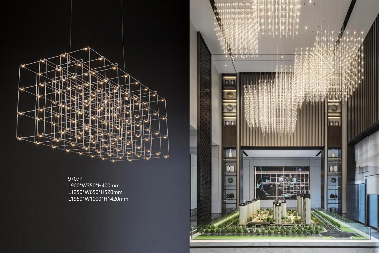 Quasar Cosmos Square Triple Hanglamp