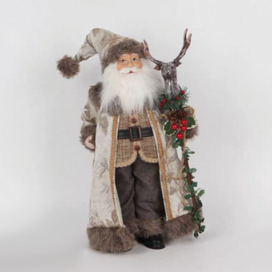Lighted Winter Woods Santa