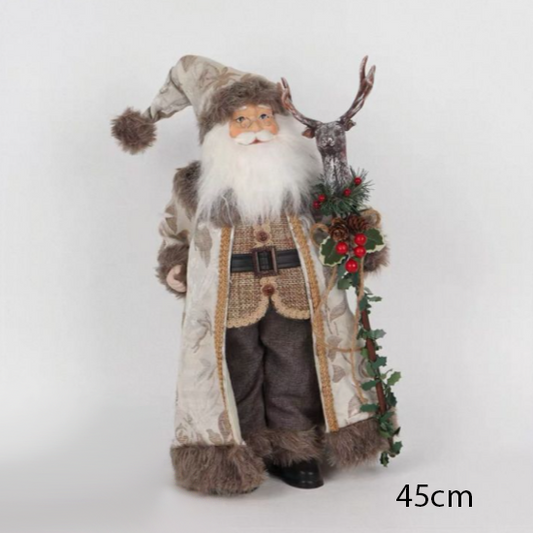Lighted Winter Woods Santa
