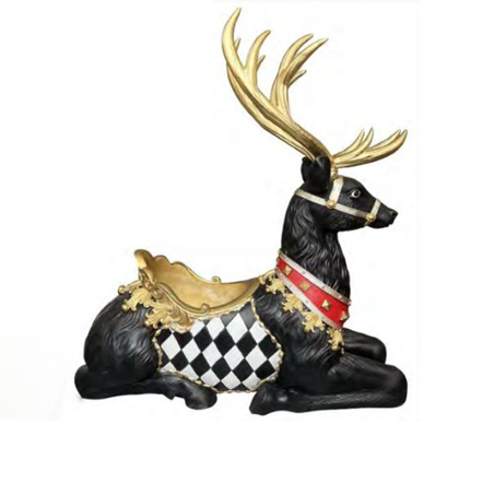 MacKenzie-Childs Resting Deer Black