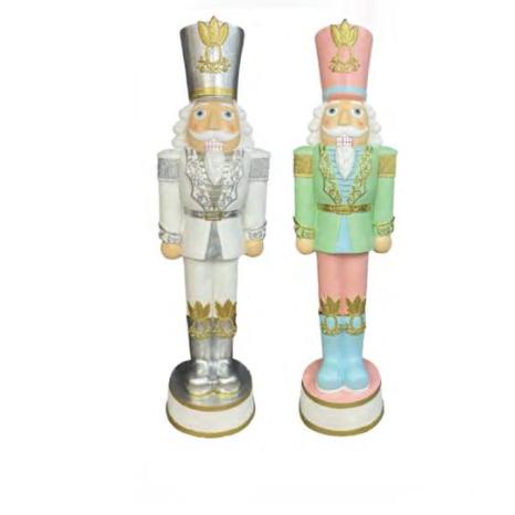 Nutcracker Figurines - White and Lime
