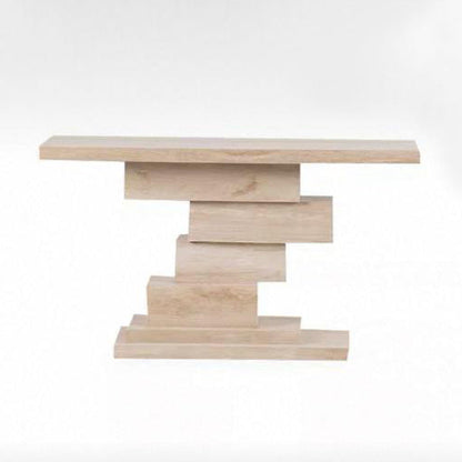 Arvada Travertine Modern Console Table