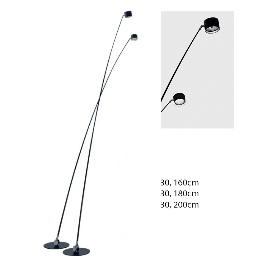 Moda Modern Black Tall Floor Lamp