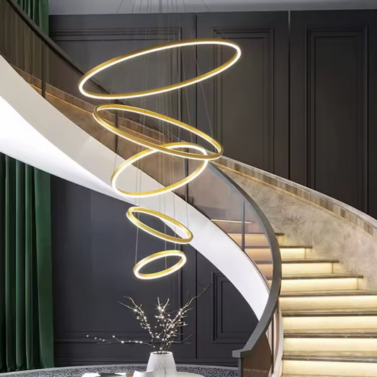 Geometric Modern Spiral Chandelier