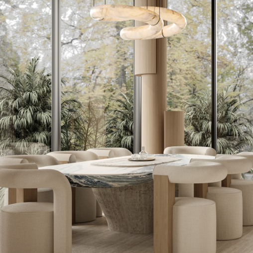 Twisted Alabaster Light