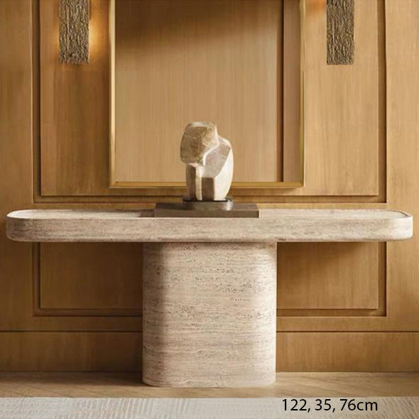 Thallion Travertine Console Table